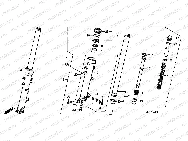 F-9 FRONT FORK (XL1000V)