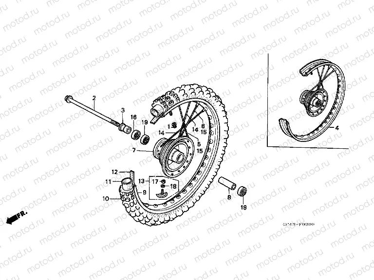F-9 FRONT WHEEL (RF / R2F / R2G)