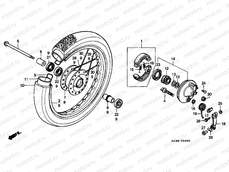 F-9 FRONT WHEEL (SH50P / S)