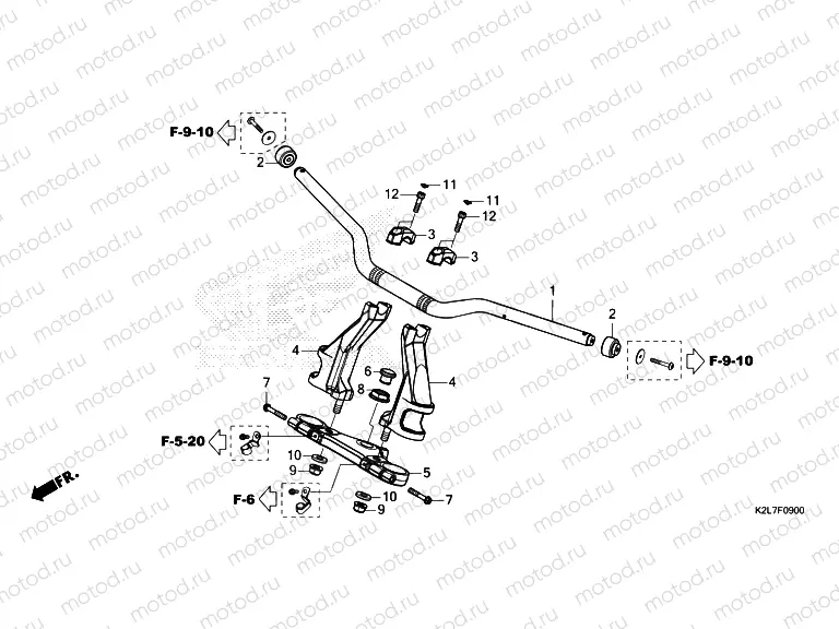 F-9 HANDLE PIPE & TOP BRIDGE
