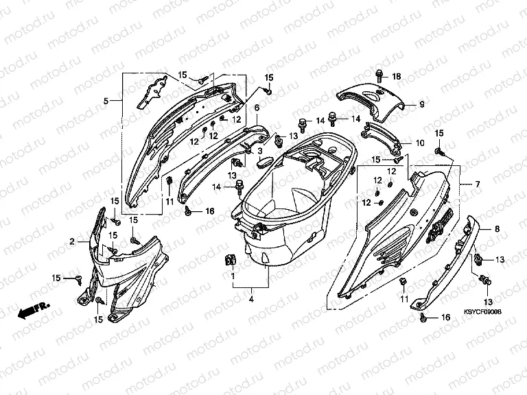F-9 LUGGAGE BOX / BODY COVER (SC1255)