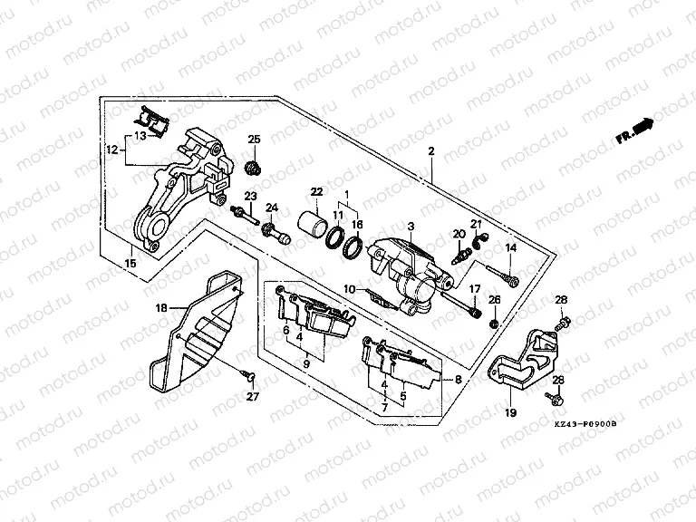 F-9 REAR BRAKE CALIPER