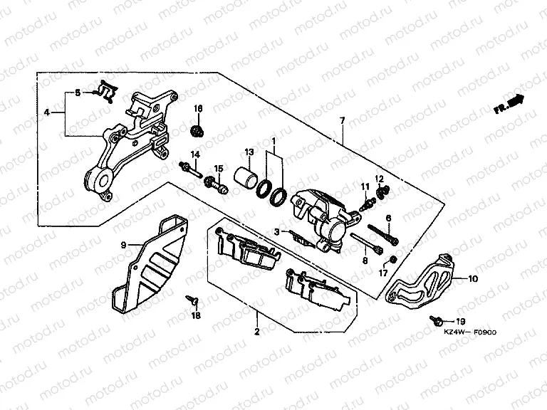 F-9 REAR BRAKE CALIPER