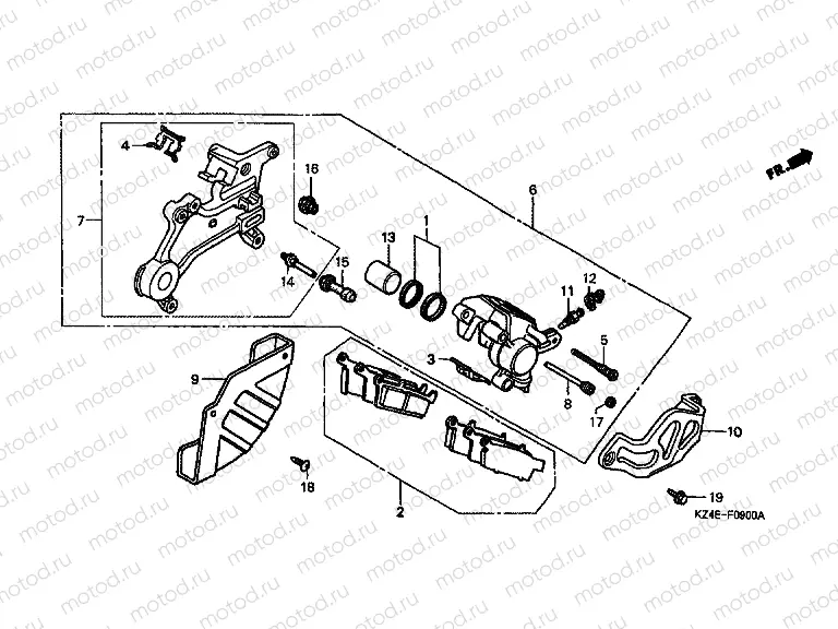 F-9 REAR BRAKE CALIPER