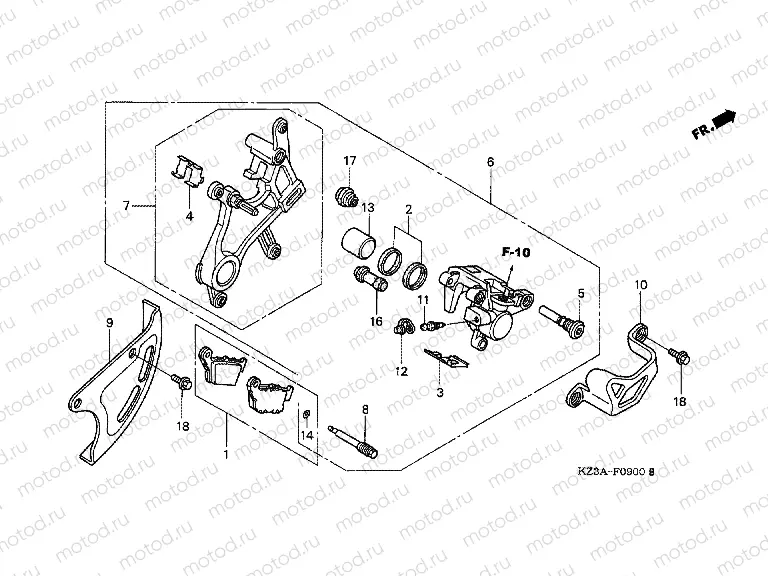 F-9 REAR BRAKE CALIPER