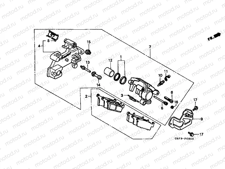 F-9 REAR BRAKE CALIPER