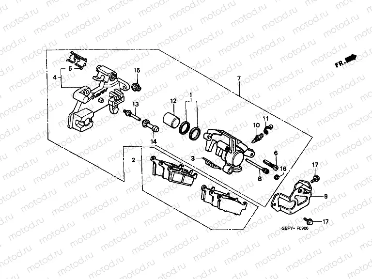 F-9 REAR BRAKE CALIPER