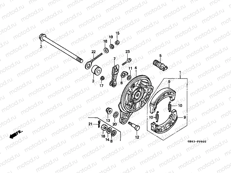 F-9 REAR BRAKE PANEL