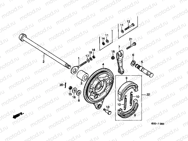 F-9 REAR BRAKE PANEL