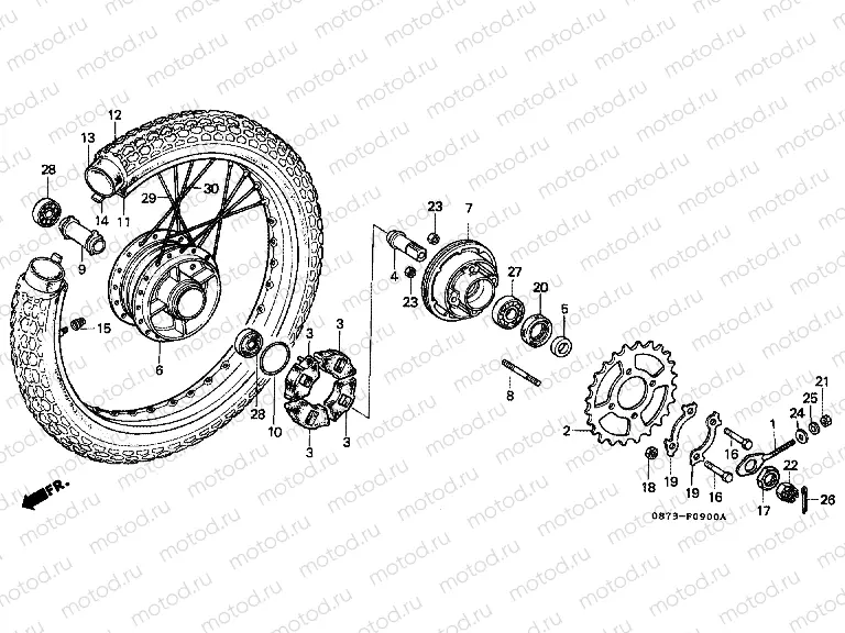 F-9 REAR WHEEL
