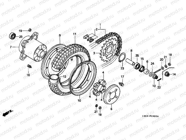F-9 REAR WHEEL