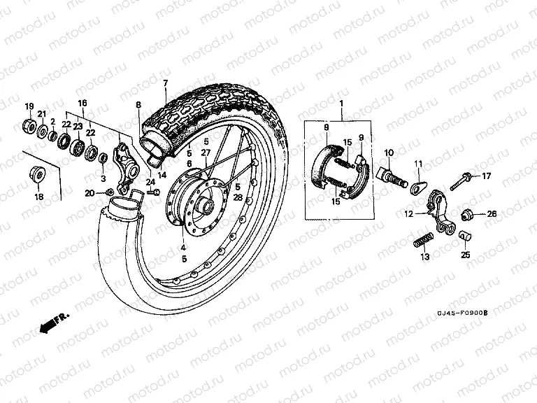 F-9 REAR WHEEL (SH75H / K / M / P / S)