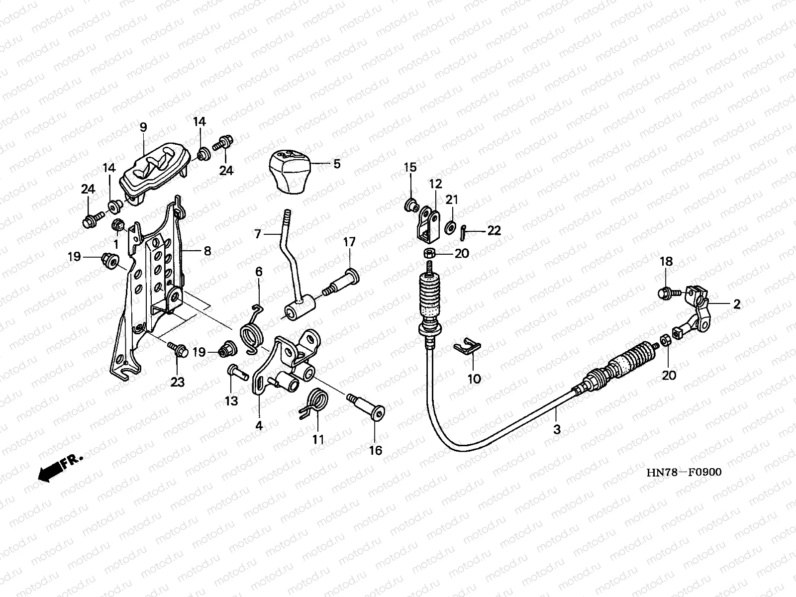 F-9 SELECT LEVER