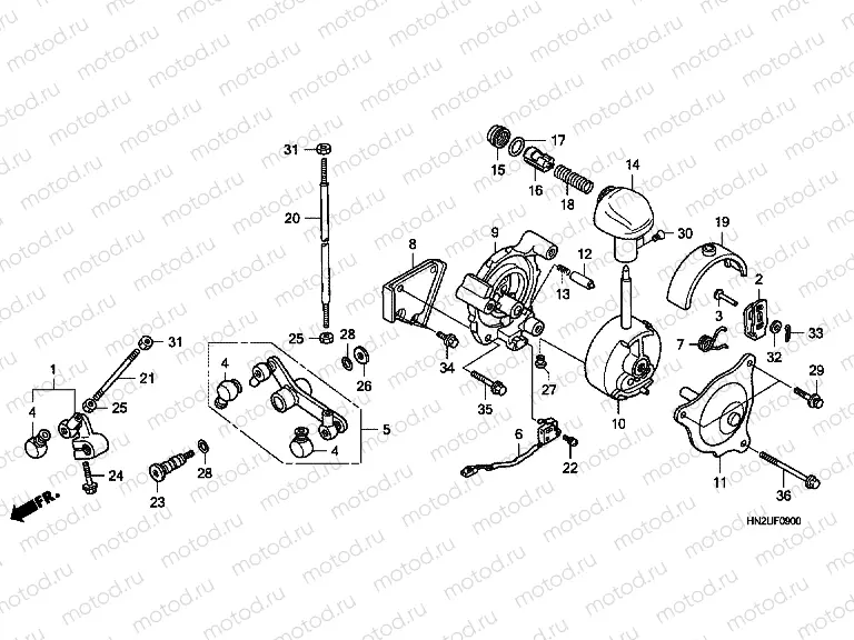 F-9 SELECT LEVER