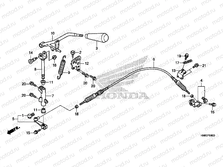 F-9 SELECT LEVER