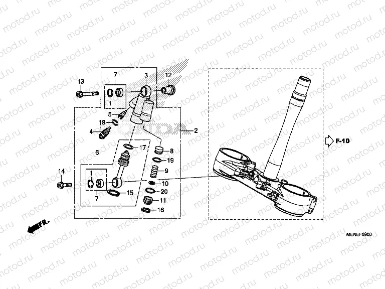 F-9 STEERING COLUMN SHOCK ABSORBER
