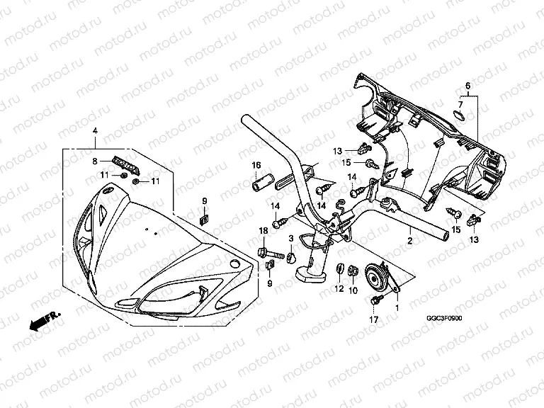 F-9 STEERING HANDLE / HANDLE COVER
