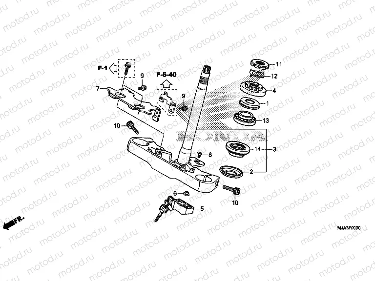 F-9 STEERING WHEEL (VT750C / CA / CS)