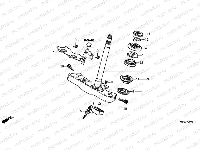 F-9 STEERING WHEEL (VT750C2B / CS / C / CA)