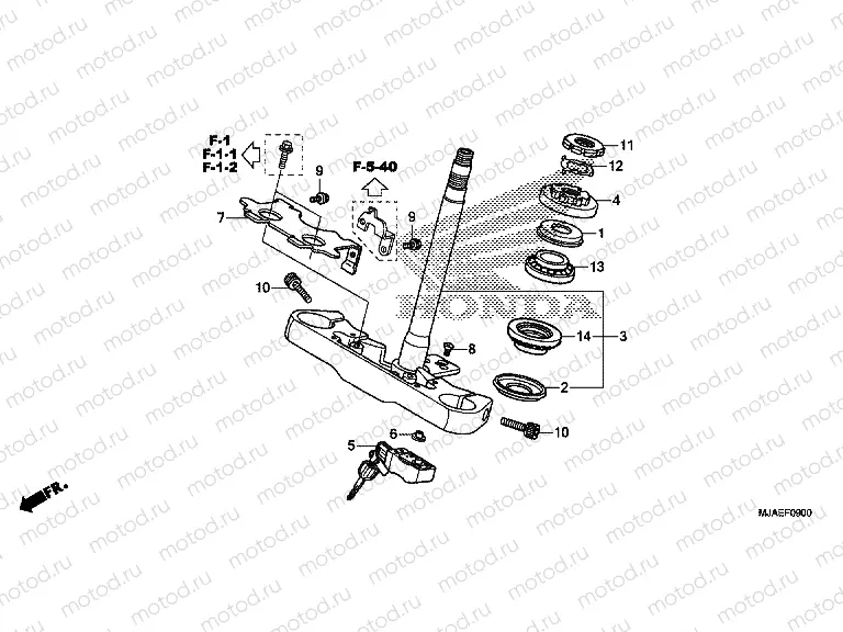 F-9 STEERING WHEEL (VT750CS / C2B / C)