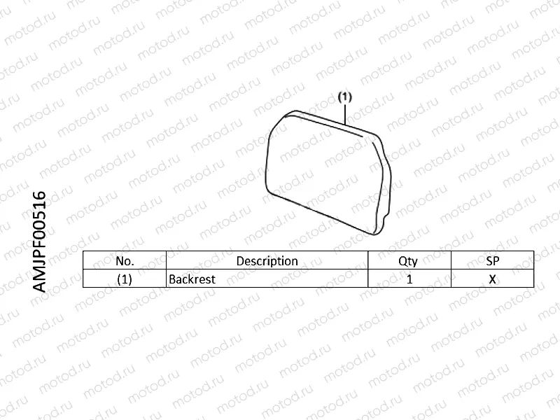 F00-22-56 BACKREST