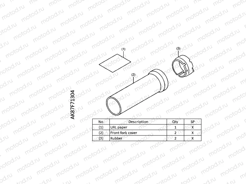 F71-21-34 KIT,FR FORK COVER