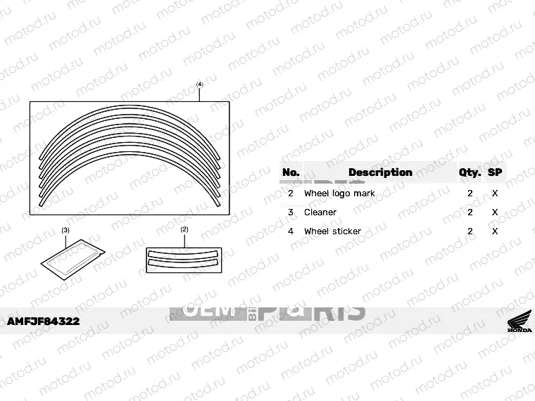 F84-21-32 KIT,WHEEL STICKER *PB215C*