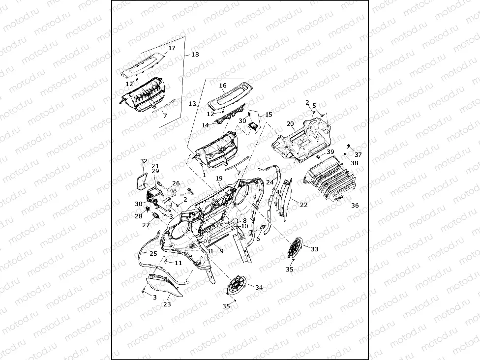 FAIRING, INNER - FLHT, FLHTCU, FLHTK, FLHTKL, FLHX AND FLHXS (1 OF 3)