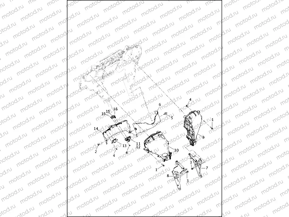 FAIRING, INNER - FLHT, FLHTCU, FLHTK, FLHTKL, FLHX AND FLHXS (3 OF 3)