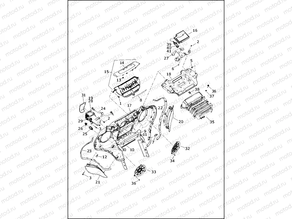 FAIRING, INNER - FLHT, FLHTK, FLHX AND FLHXS (2 OF 3)