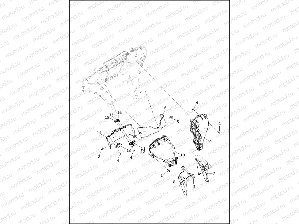 FAIRING, INNER - FLHT, FLHTK, FLHX AND FLHXS (3 OF 3)