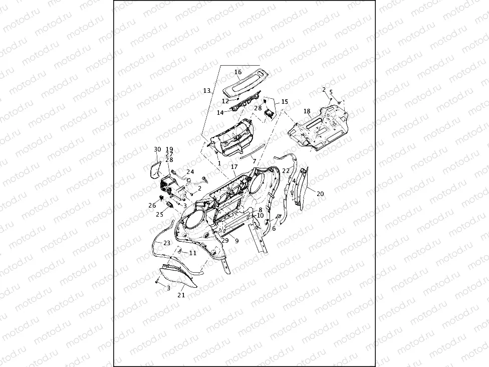 FAIRING, INNER - FLHTCU, FLHTK, FLHTKL, FLHX AND FLHXS (1 OF 3)