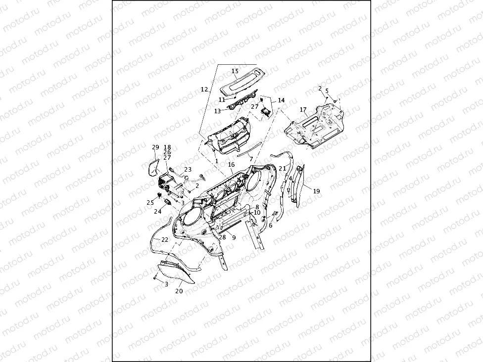 FAIRING, INNER - FLHTCUTG (1 OF 2)