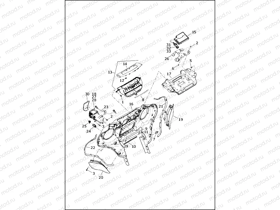 FAIRING, INNER - FLHTCUTG (1 OF 2)