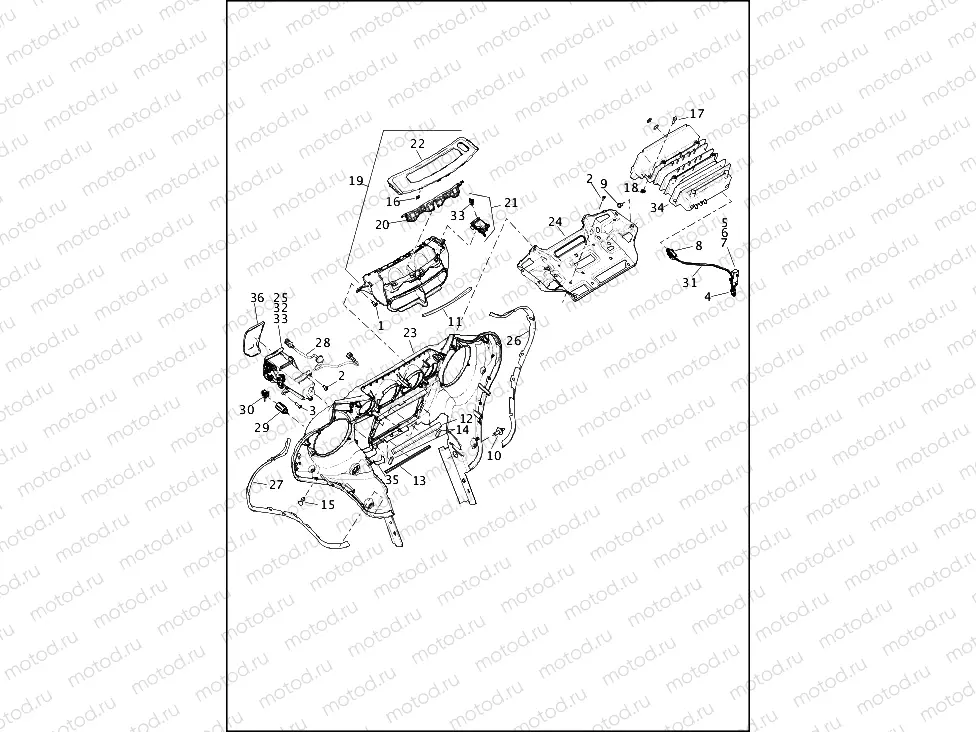 FAIRING, INNER - FLHTP (1 OF 2)
