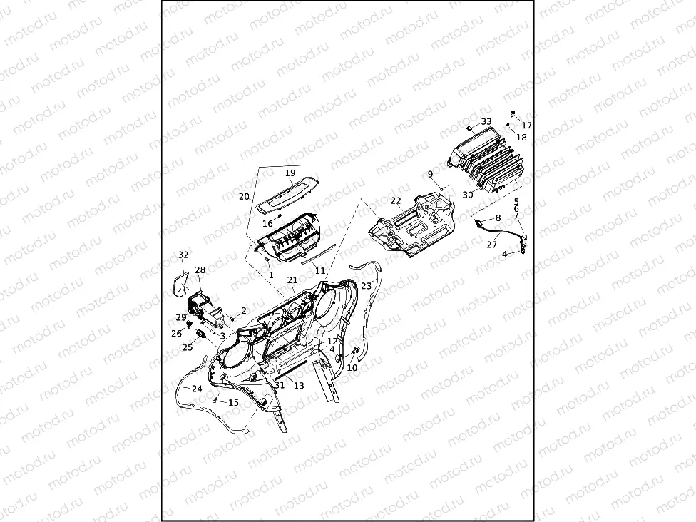FAIRING, INNER - FLHTP (1 OF 2)