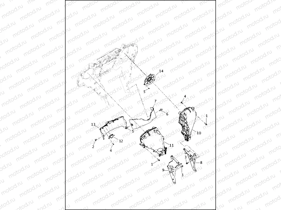 FAIRING, INNER - FLHTP (2 OF 2)