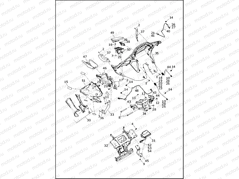FAIRING, INNER - FLTRK, FLTRX AND FLTRXS (1 OF 2)