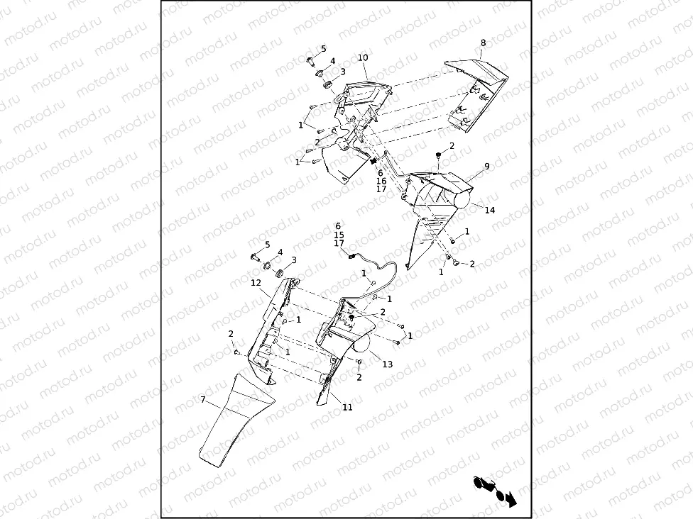 FAIRING LOWERS AND FRONT TURN SIGNALS