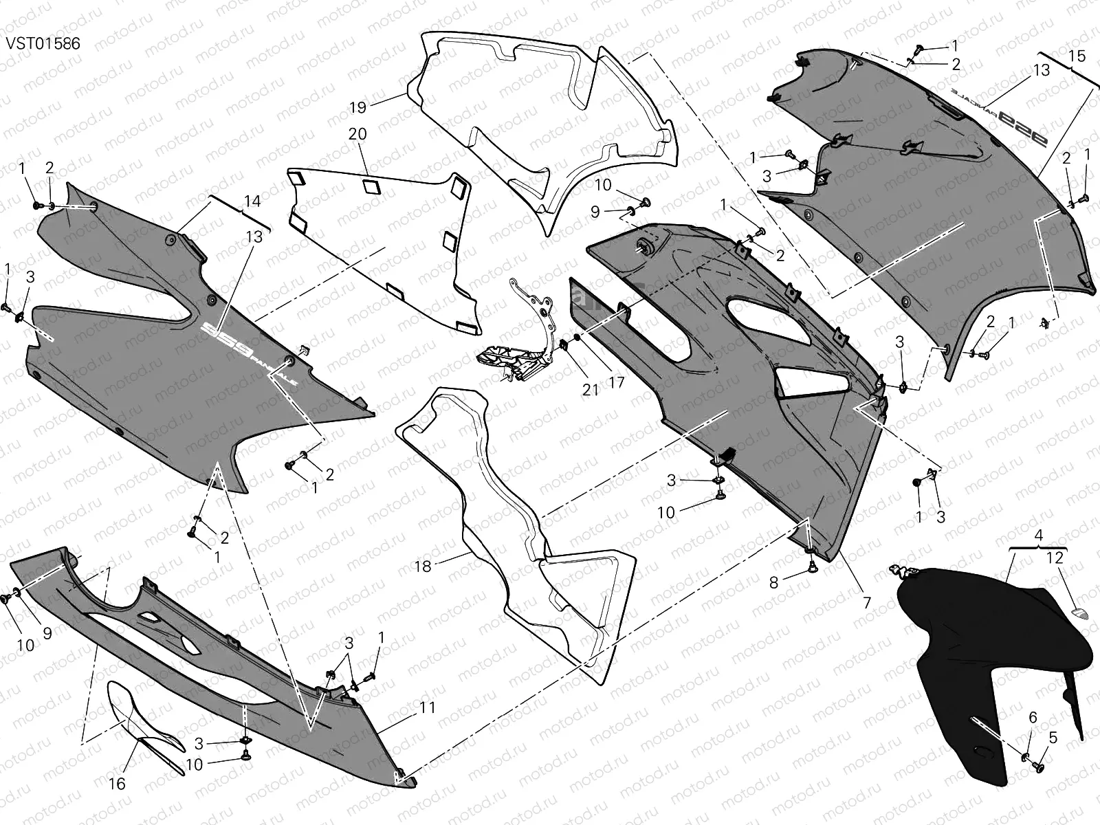 FAIRING [MOD:959,959 AWS;XST:EUR,FRA,JAP,ROK,TWN]