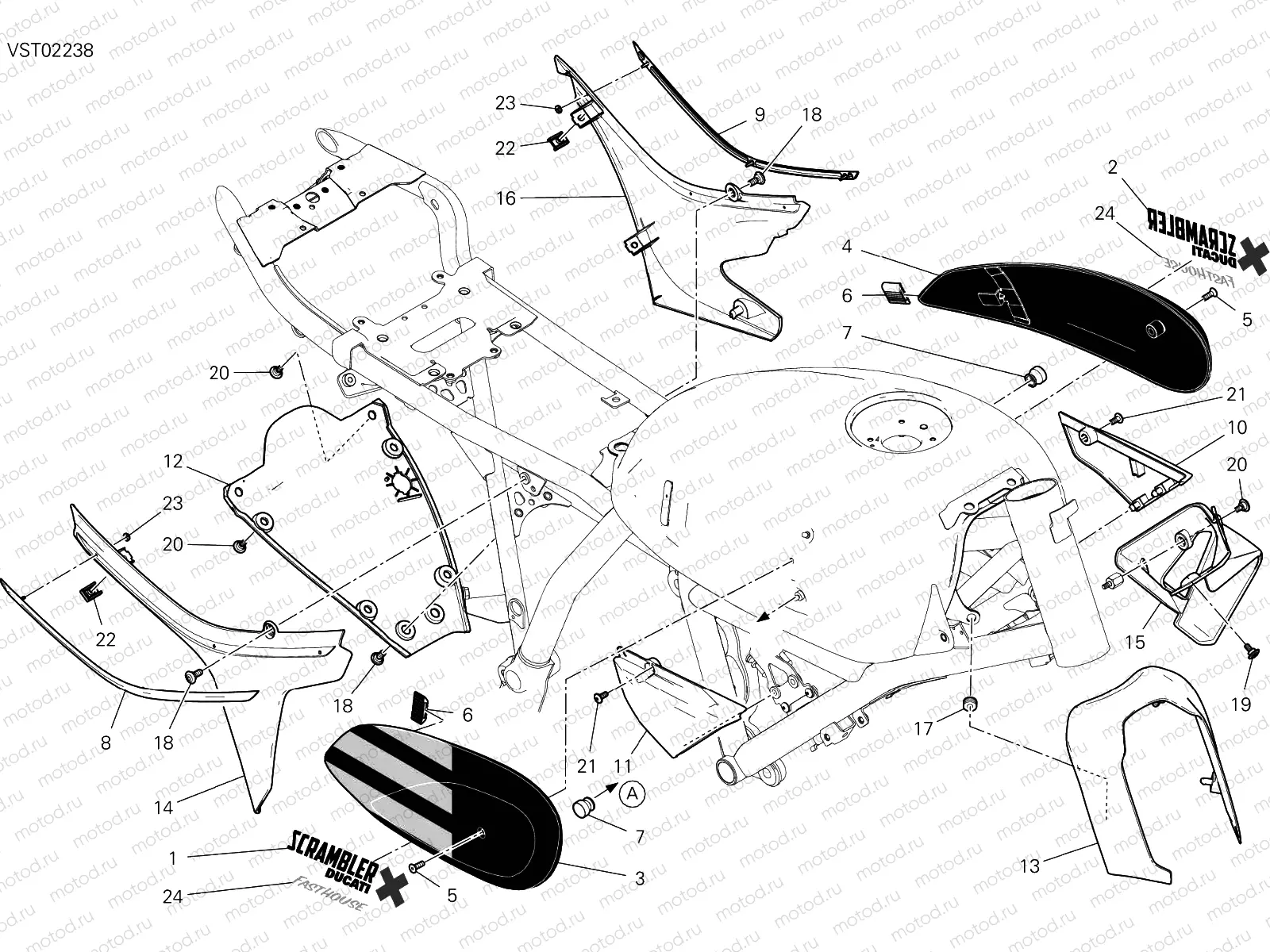 FAIRING [MOD:SCR800FH]
