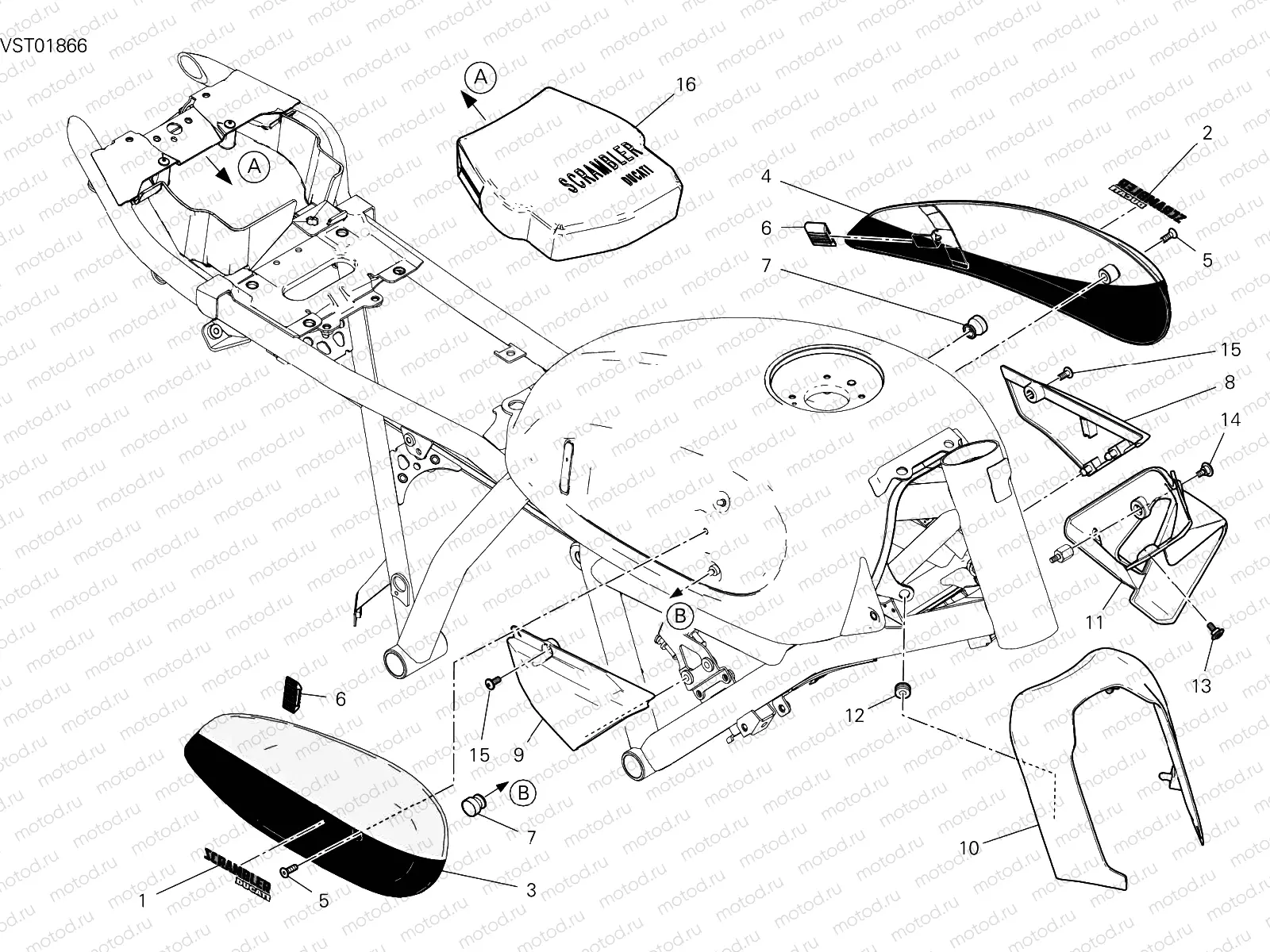 FAIRING [MOD:SCR800FT]