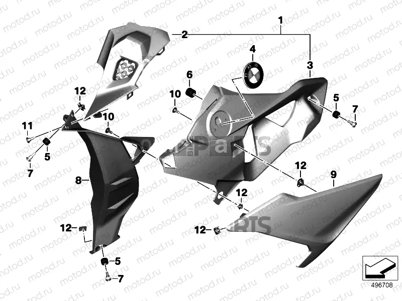 FAIRING SIDE SECTION, FRONT