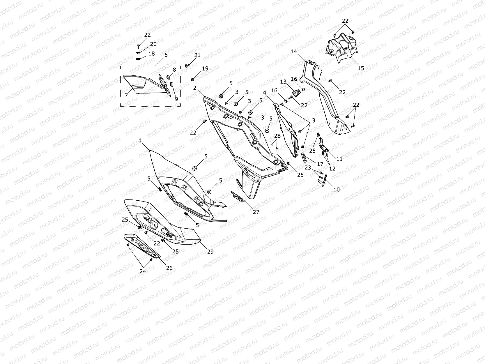 Fairings, RH
