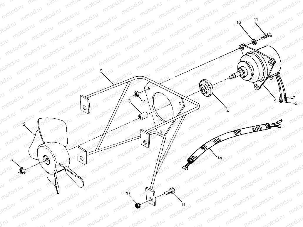FAN MOTOR 250 4x4 / W928127 (4922872287D006) | FAN MOTOR 250 4x4 / W928127 (4922872287D006)