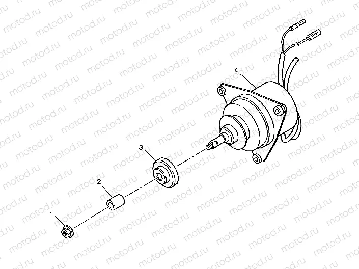 FAN MOTOR 6x6 400L | FAN MOTOR 6x6 400L, SWEDISH S948740 and  NORWEGIAN N948740 (4926812681056A)