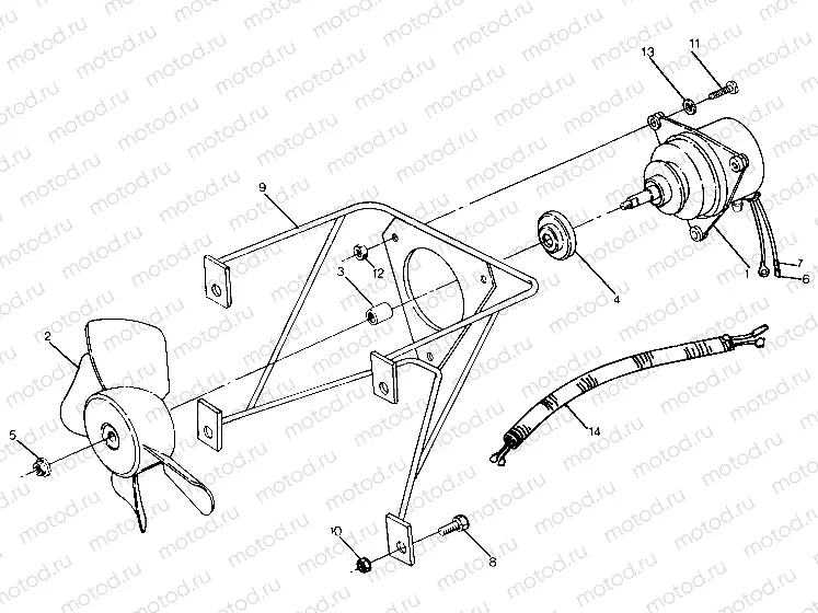 FAN MOTOR Trail Boss / W928527 (4922892289040A) | FAN MOTOR Trail Boss / W928527 (4922892289040A)