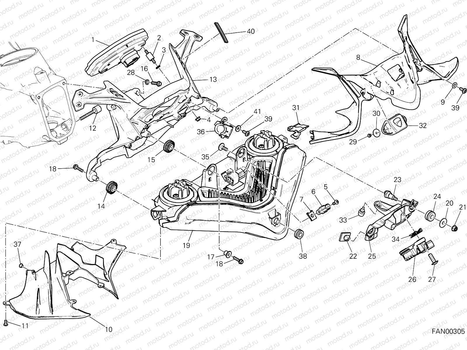 FANALE ANTERIORE E CRUSCOTTO [MOD:1299S]