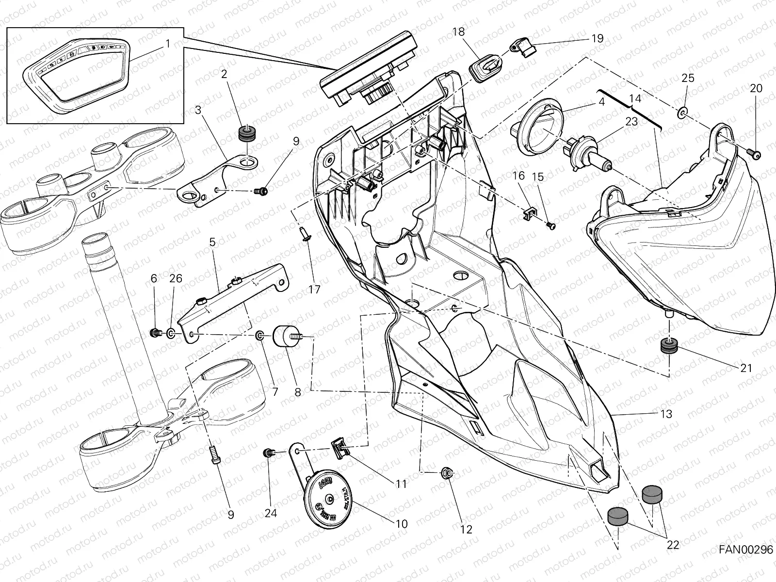 FANALE ANTERIORE E CRUSCOTTO [MOD:HY939STR]