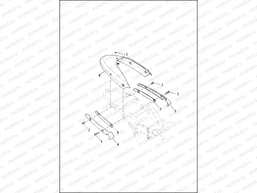 FENDER, REAR, XG500, XG750